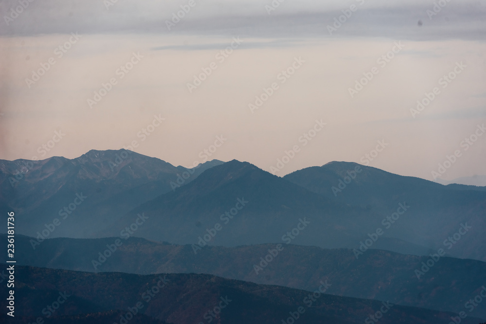 Panoramic view from the highest point of the Carpathians. Panoramic view from the highest point of the Carpathians.