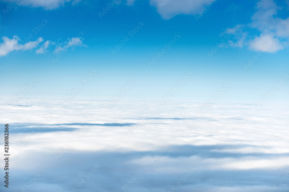 White clouds on the blue sky as nature background White clouds on the blue sky as nature background