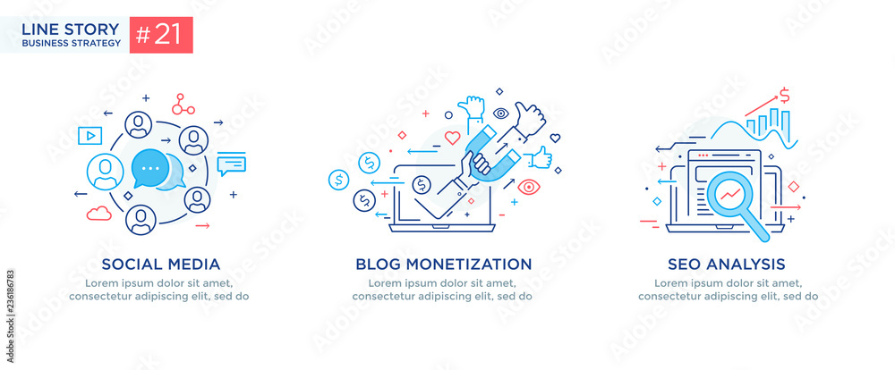 Set of illustrations concept with business concept. Workflow, growth, graphics. Business development, milestones, start-up. linear illustration Icons infographics. Landing page site print poster. Line Set of illustrations concept with business concept. Workflow, growth, graphics. Business development, milestones, start-up. linear illustration Icons infographics. Landing page site print poster. Line