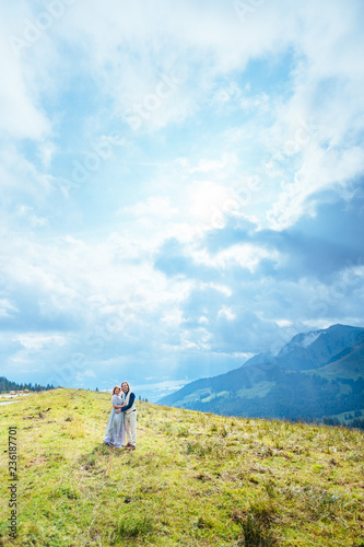 Wedding above Lake Thun, Switzerland