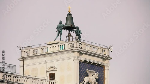 St Mark's Clocktower (Torre Dell'orologio) In Venice (Italy).  photo