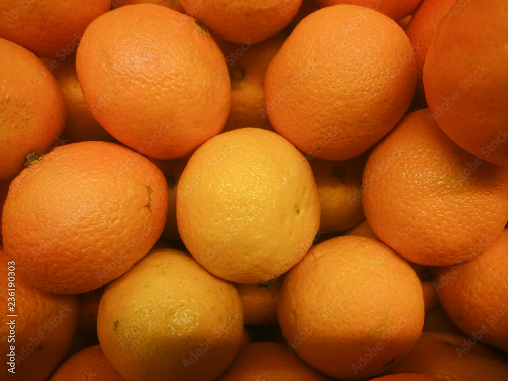 Fresh mandarin citrus fruits on a market stand Fresh mandarin citrus fruits on a market stand