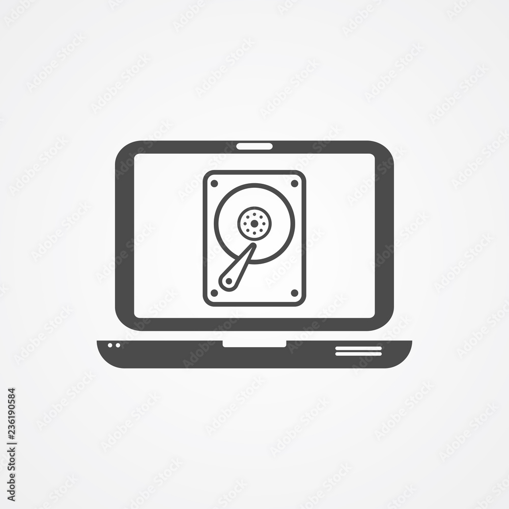 Hard disk vector icon sign symbol Hard disk vector icon sign symbol