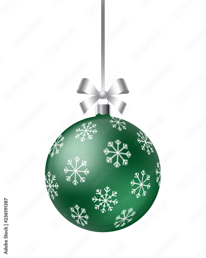 Decorative Christmas ball with ribbon and bow Decorative Christmas ball with ribbon and bow