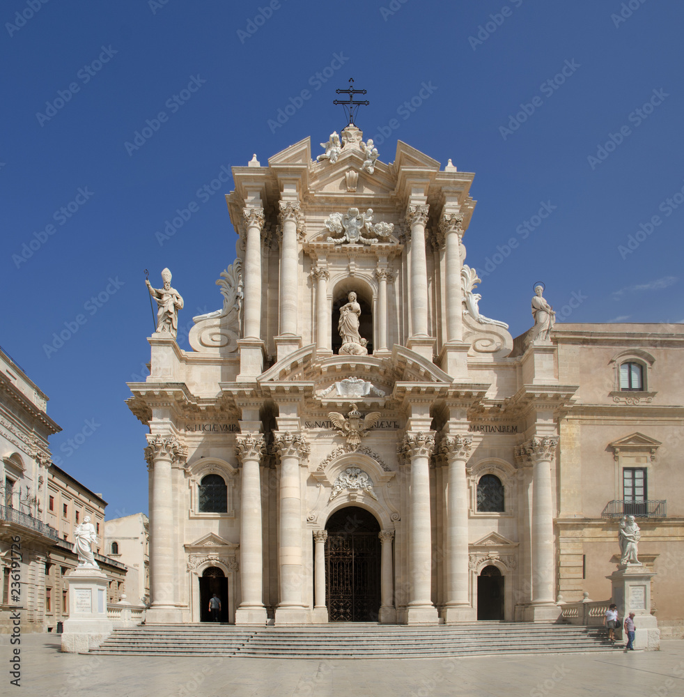 Facade of Siracusa cathedral, SIcily