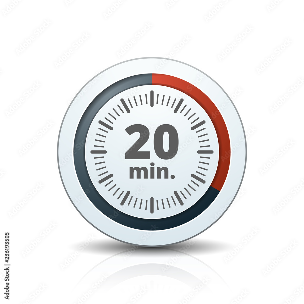 20 Minutes Time button illustration 20 Minutes Time button illustration