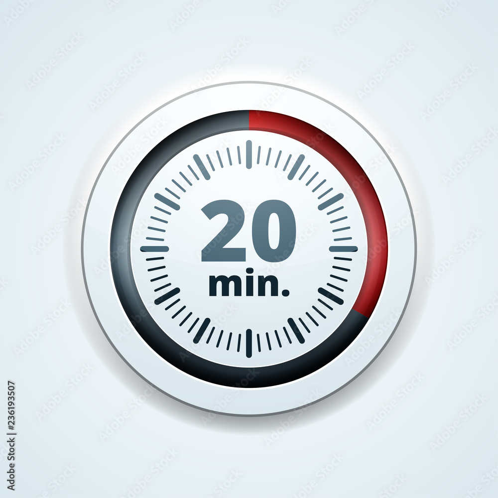 20 Minutes Time button illustration 20 Minutes Time button illustration