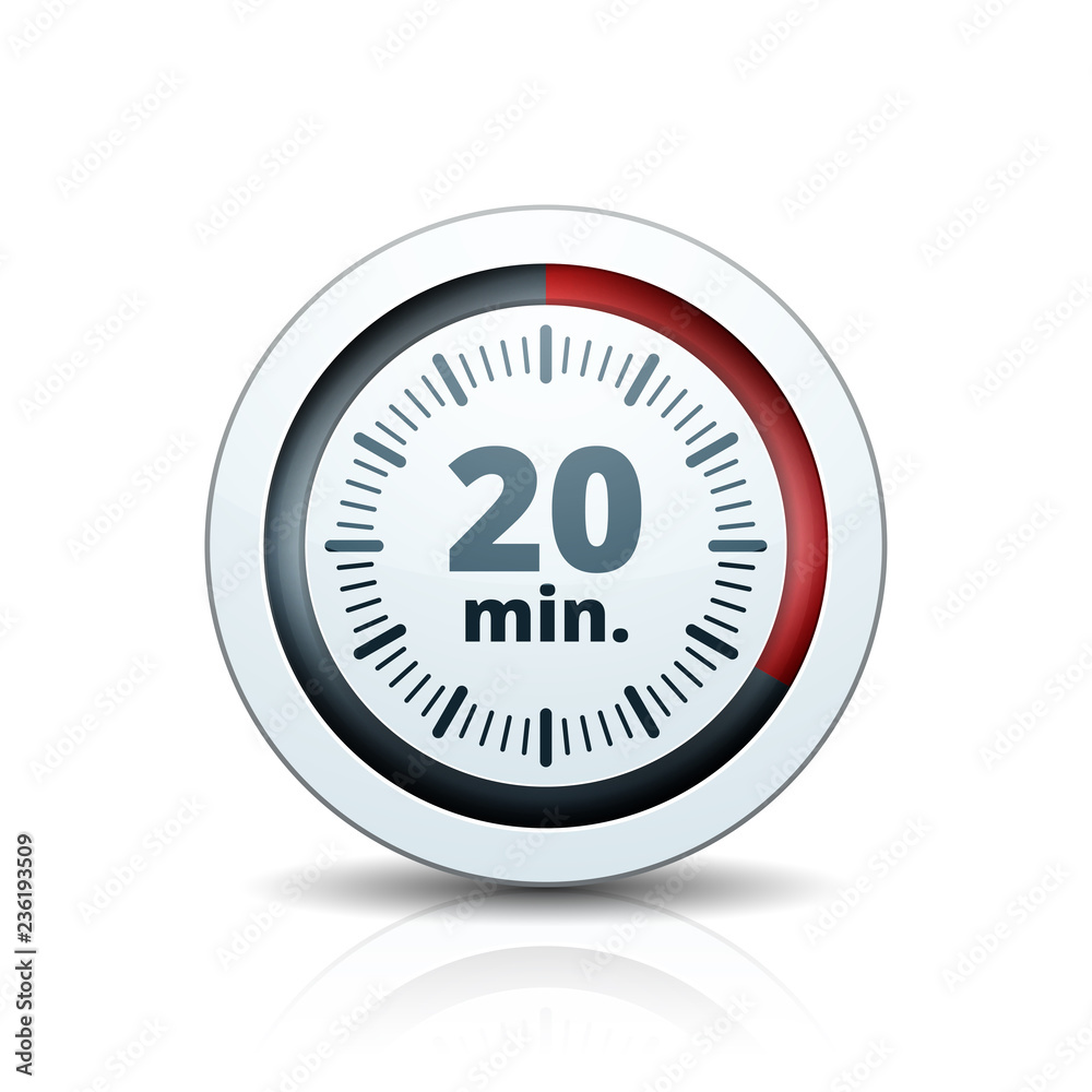 20 Minutes Time button illustration 20 Minutes Time button illustration