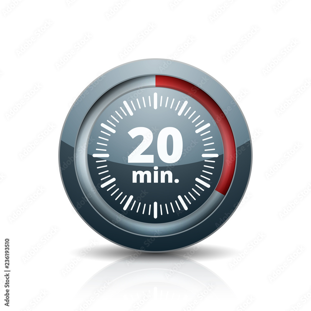 20 Minutes Time button illustration 20 Minutes Time button illustration