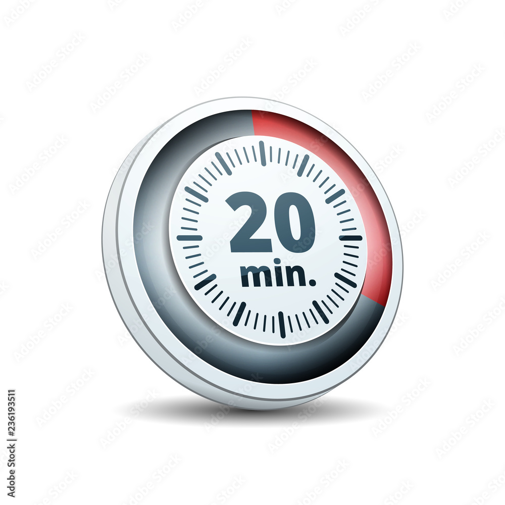 20 Minutes Time button illustration 20 Minutes Time button illustration