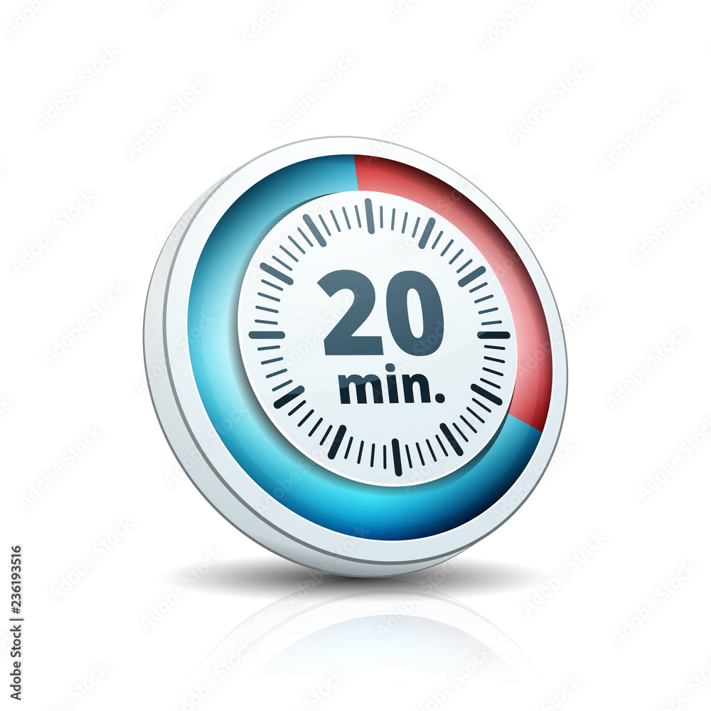 20 Minutes Time button illustration 20 Minutes Time button illustration