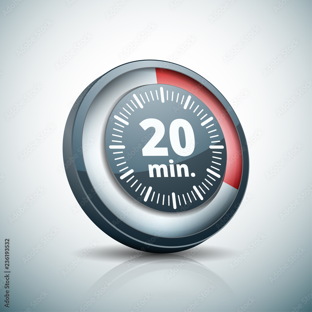 20 Minutes Time button illustration 20 Minutes Time button illustration