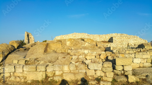 Sunrise view of The ancient Thracian city of Perperikon, Kardzhali Region, Bulgaria