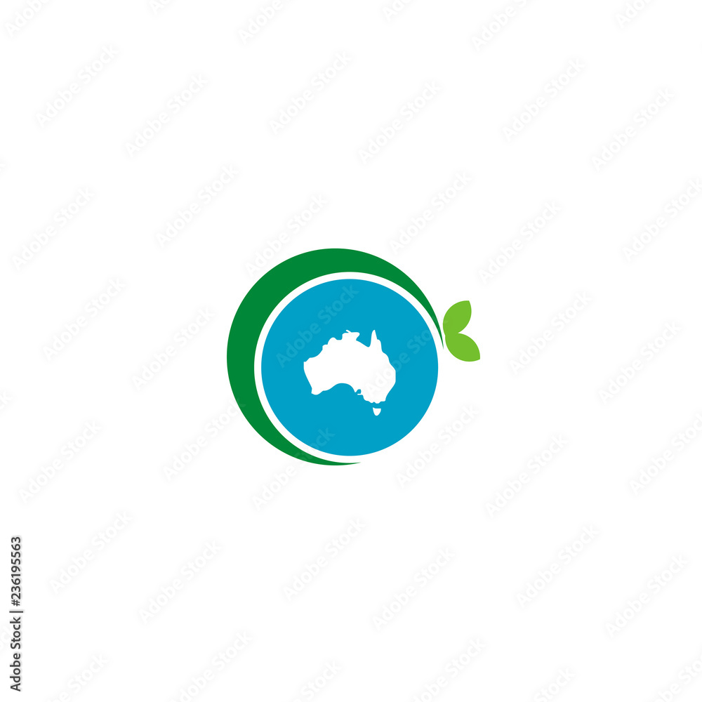 Green World Logo, Eco World With Leaf Symbol Green World Logo, Eco World With Leaf Symbol