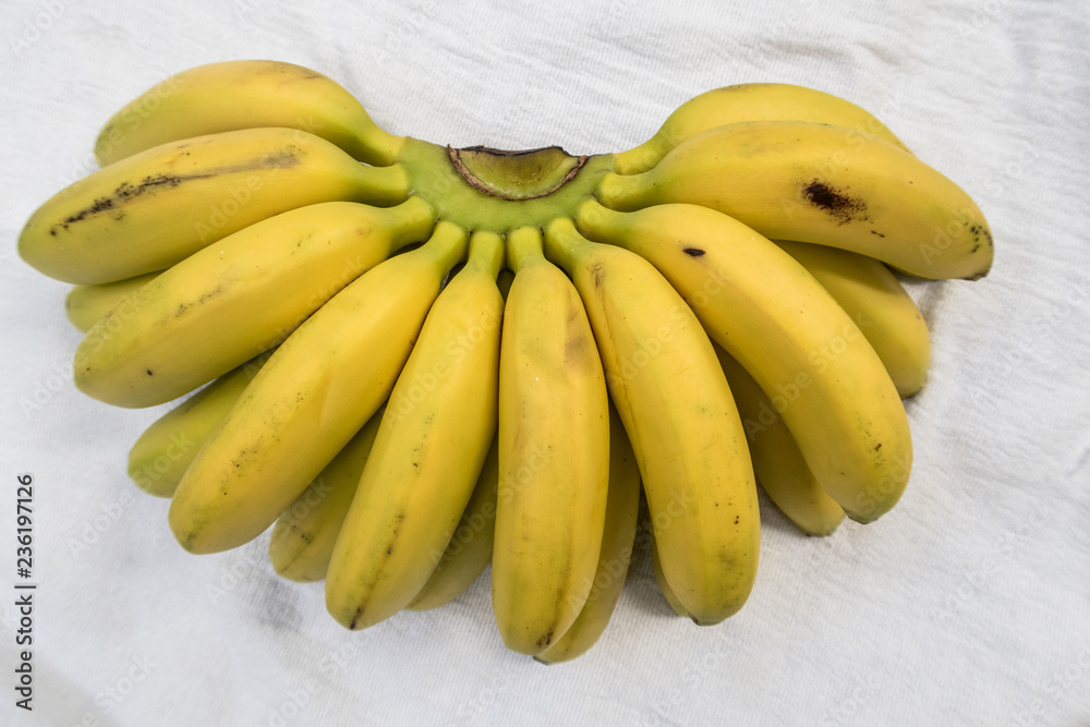 bunch of bananas isolated on white background