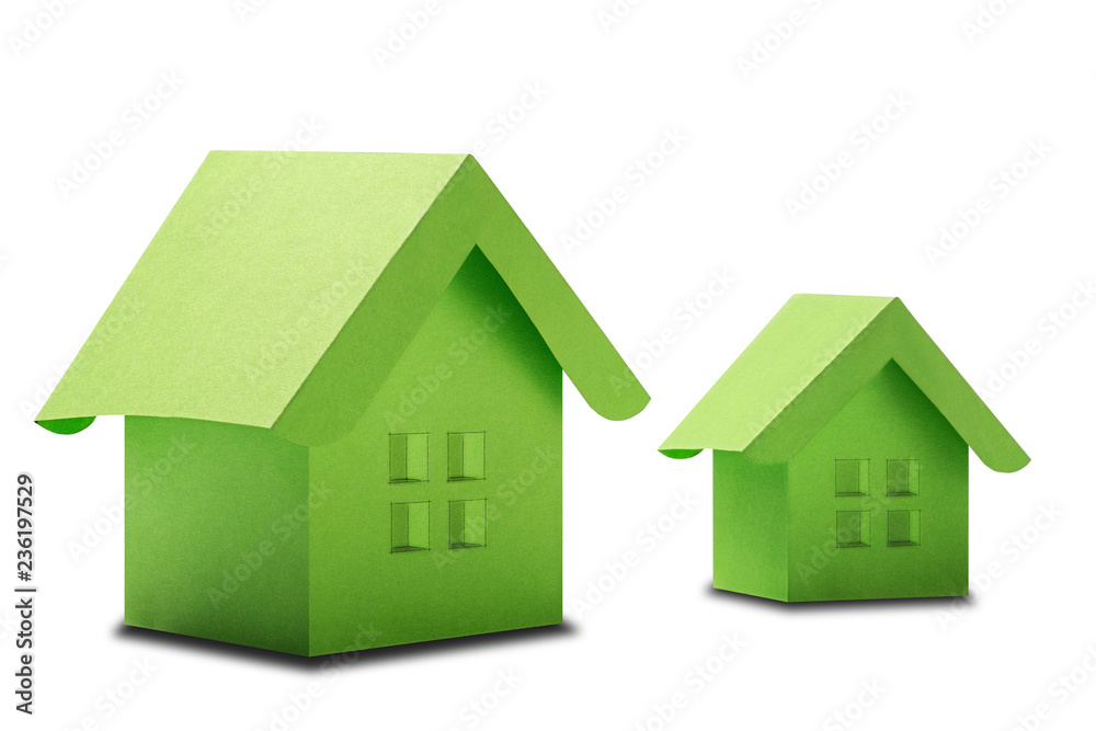 Estate concept, key and paper house with windows on isolated white background with shadow. Idea for real estate concept, personal property and family house, ecology. Estate concept, key and paper house with windows on isolated white background with shadow. Idea for real estate concept, personal property and family house, ecology.