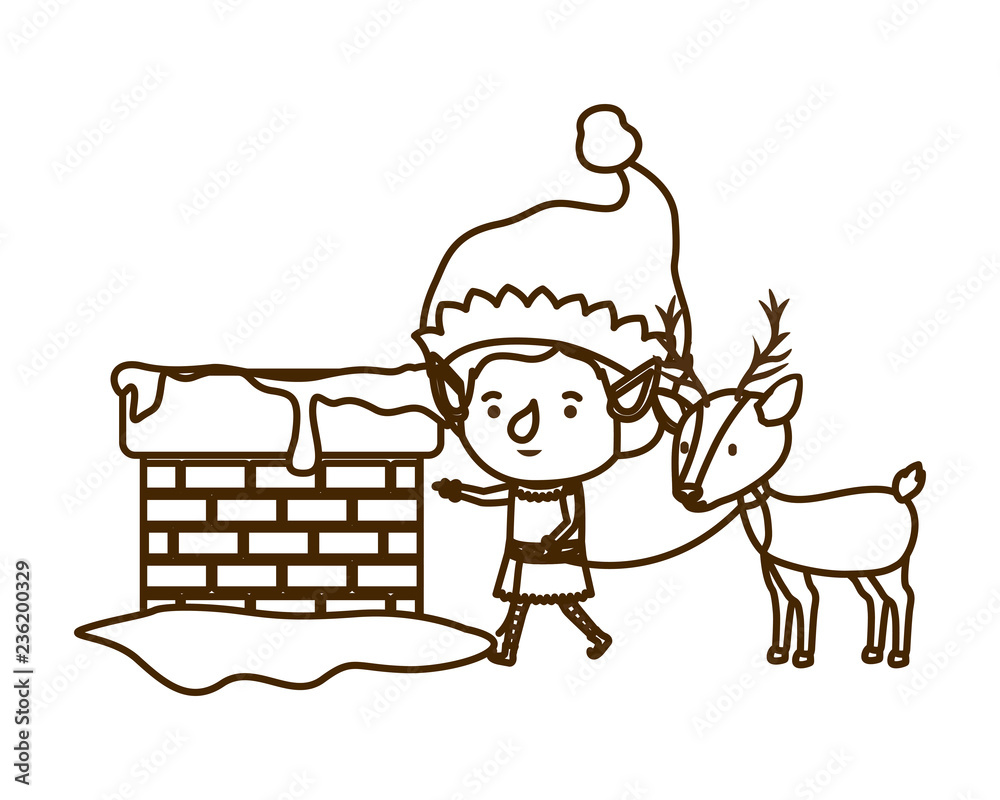 elf with reindeer avatar character