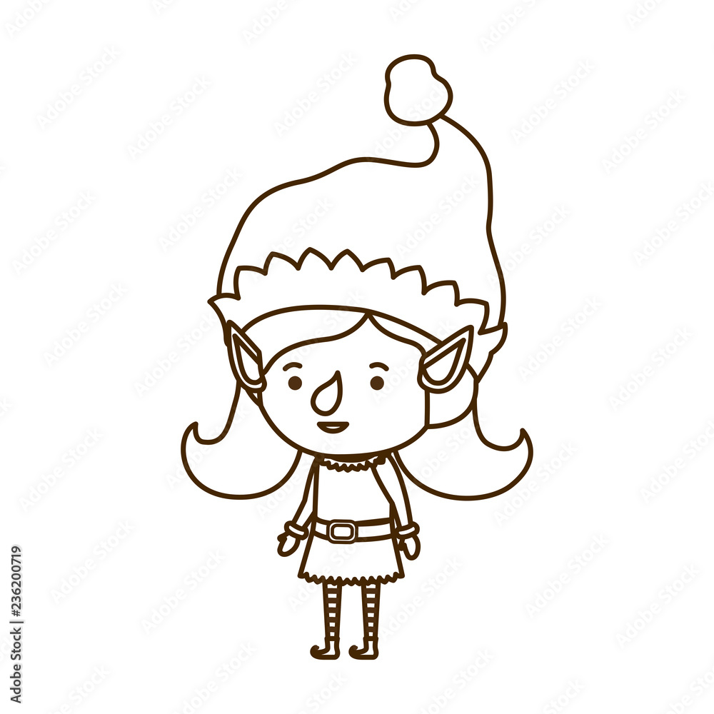 Fototapeta premium elf woman walking avatar character
