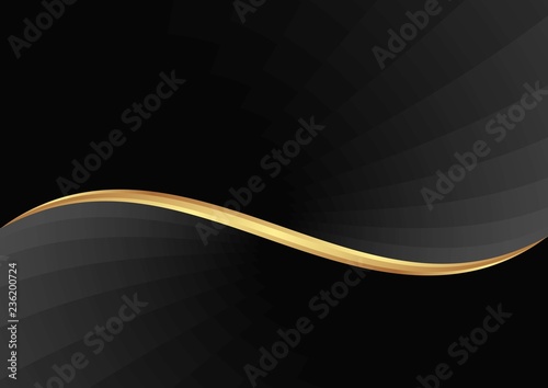 black abstract wavy background divided into two