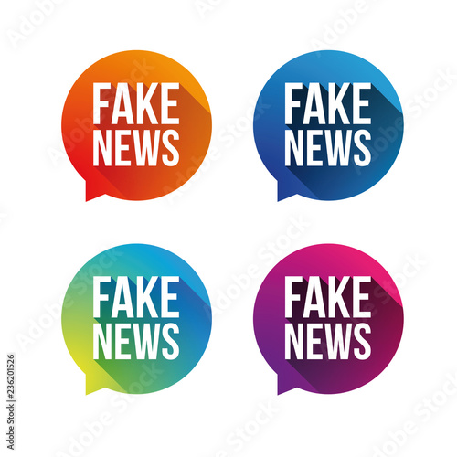 Fake News speech bubble set