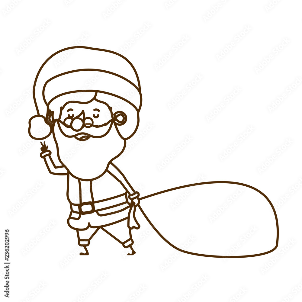 santa claus with bag of gifts avatar character