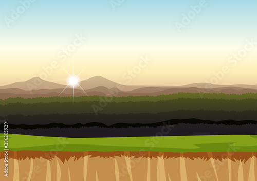 A lowland landscape background