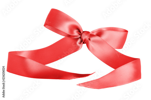 Satin Cloth Tied As A Bow To Make A Holiday Gift Ribbon Used For Gifts Or  Sales Presentation. The Packaging Design Is Isolated On A White Background.  Stock Photo, Picture and Royalty