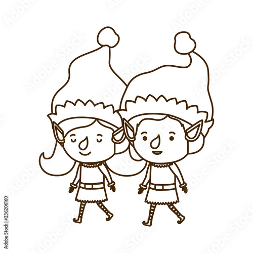 couple of elves moving avatar character