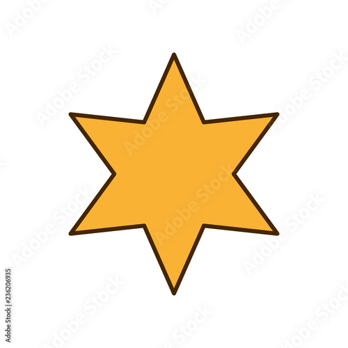 golden star isolated icon