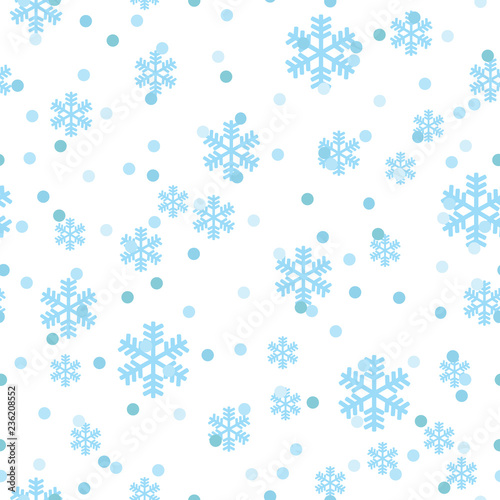 Christmas snowflakes network seamless pattern. Great for winter holidays wall...