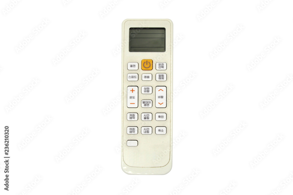 Korea remote control TV isolated on white background Korea remote control TV isolated on white background