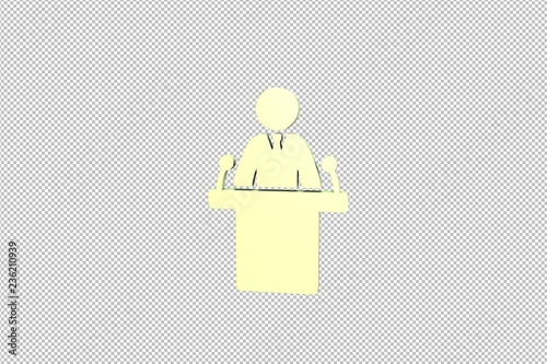 light-green Politic 3D illustration on transparent background