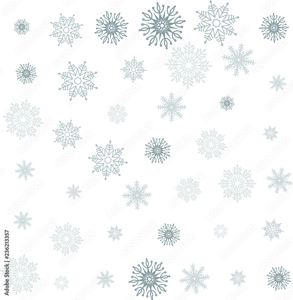 Gray Scale Crystal of snow pattern