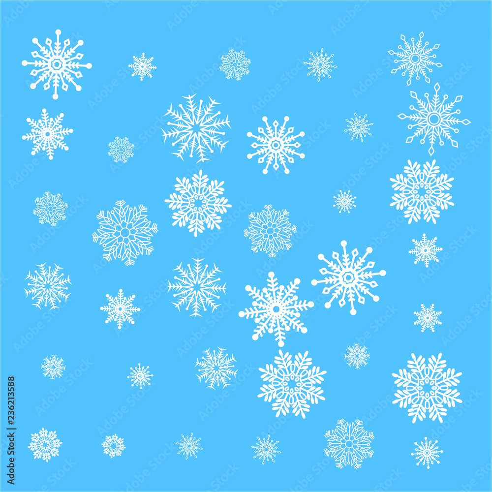 White Crystal of snow pattern White Crystal of snow pattern