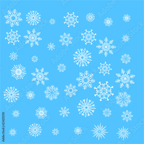White Crystal of snow pattern