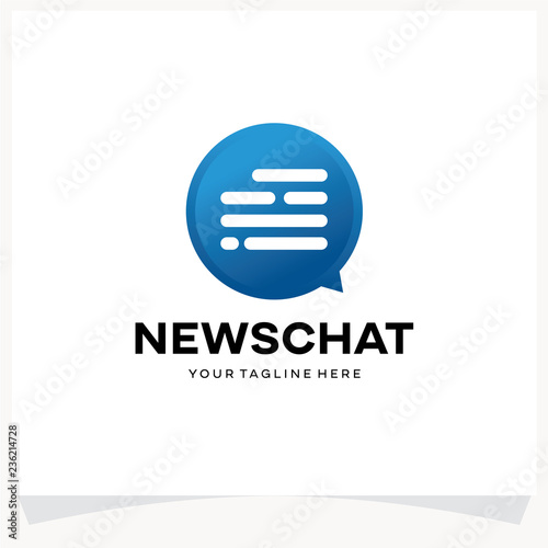 News Chat Logo Design Template © AikStudio