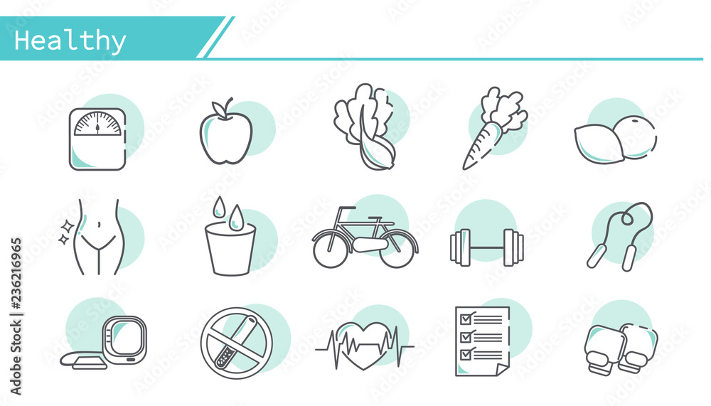 Health concept Icon set Health concept Icon set
