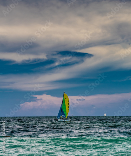 sailing boat in the sea
