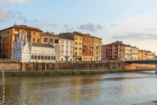 Church of Santa Maria de la Spina on the bank of Arno river. Pisa  Italy