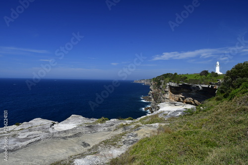 watson bay in a blue sky day