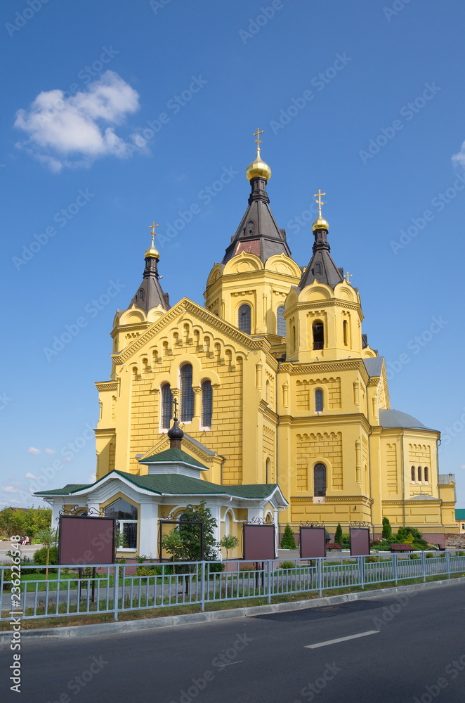 Alexander Nevsky Cathedral in Nizhny Novgorod on a summer day, Russia. Built in the years 1868-1881