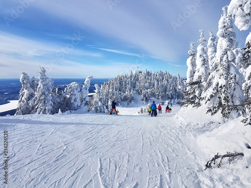 Scenic view of a ski resort Mont-Tremblant photo