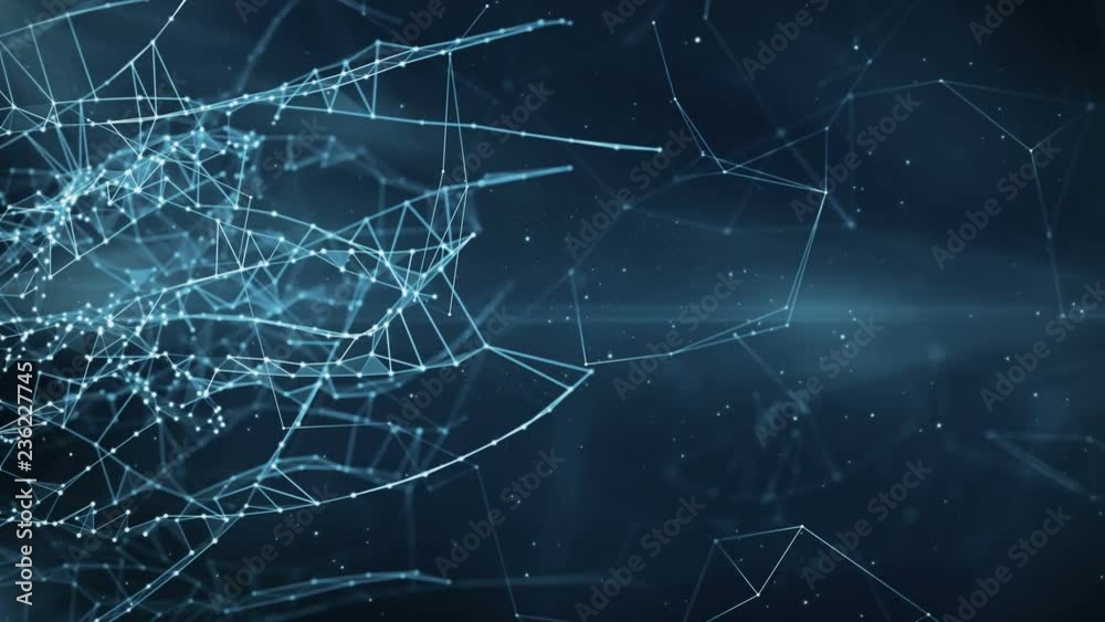 Abstract plexus nodes and connections form network For visuals vj internet presentations motion background hi-tech technology science engineering medical dashboard Seamless Loop