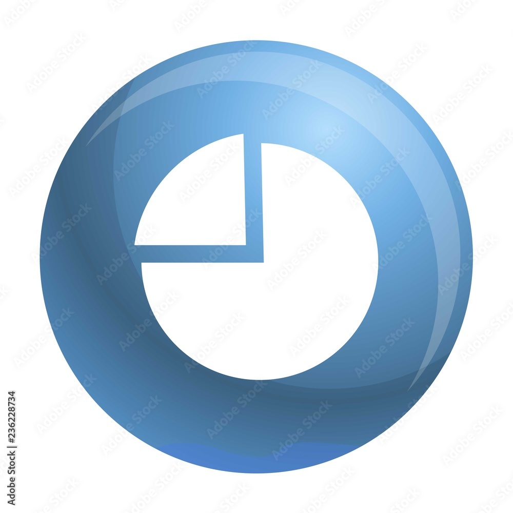 Chart pie icon. Simple illustration of chart pie vector icon for web design isolated on white background Chart pie icon. Simple illustration of chart pie vector icon for web design isolated on white background
