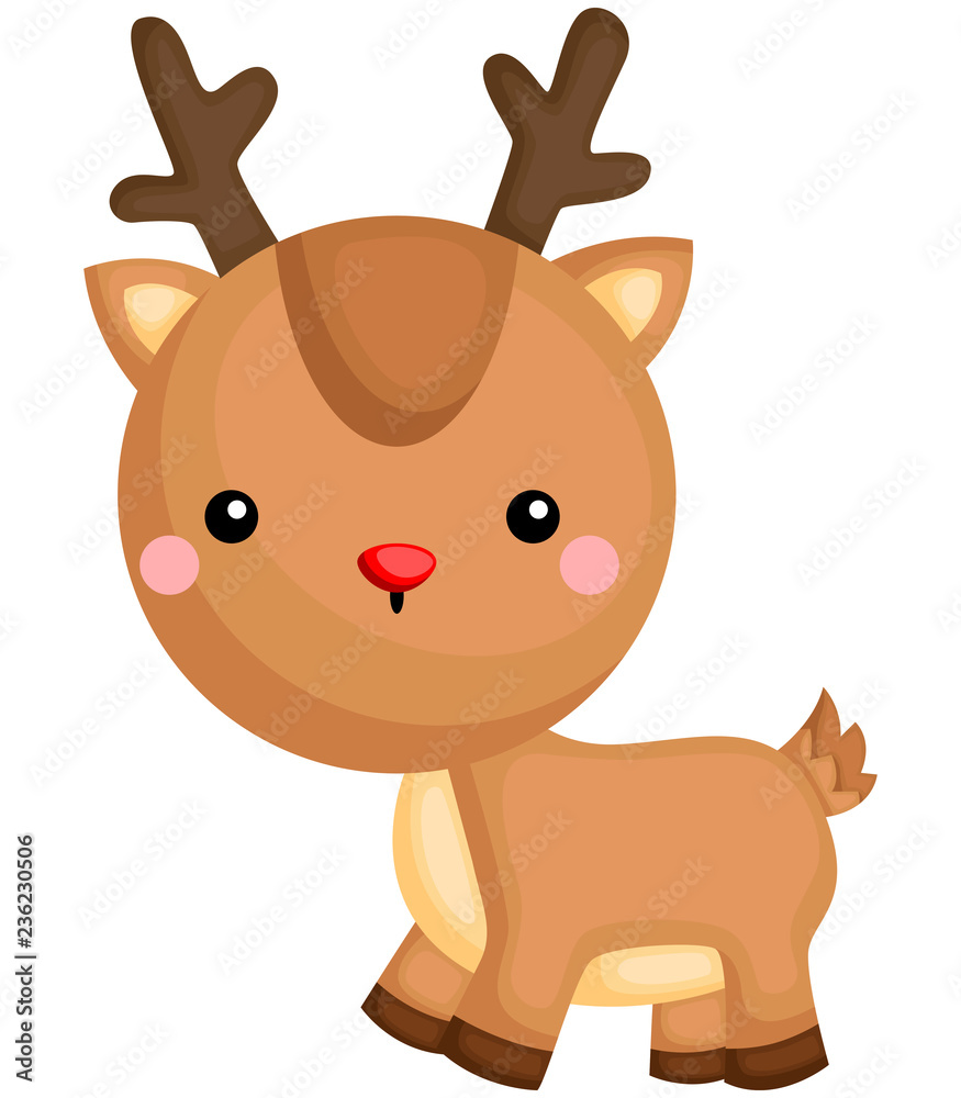 Obraz premium a vector of a cute and adorable deer