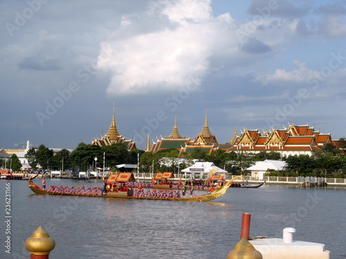 Bangkok, Thailand-October 30, 2007: Royal Barge Procession held on Chao Phraya river in Bangkok, Thailand