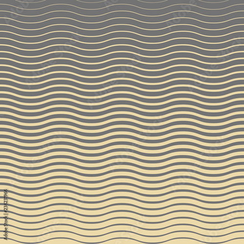 Geometric ornament. Modern background with golden waves. Geometric modern pattern