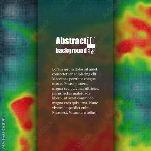 Colored heat map for temperature. Brochure template. Eps10 Vector illustration