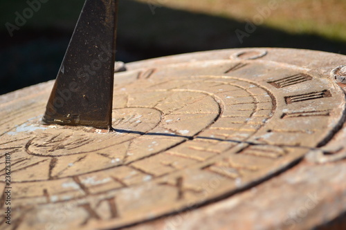 Close up of a sundial photo