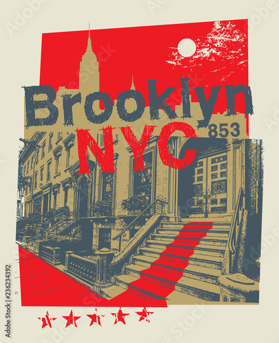 Brooklyn Heights, New York city, silhouette
